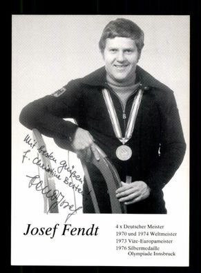 Josef Fendt Autogrammkarte Original Signiert Rodeln + 221341