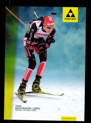 Tina Bachmann Autogrammkarte Original Signiert Biathlon + A 221606