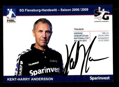 Kent Harry Andersson SG Flensburg Handewitt 2008-09 Original Signiert + A 221703