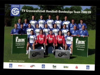 Original Handball Mannschaftskarte TV Grosswallstadt 2008-09 + A221886