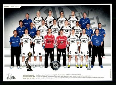 Original Handball Mannschaftskarte THW Kiel 2012-13 Druck Signiert + G 35639