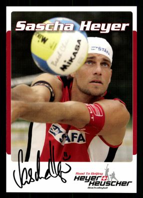 Sascha Heyer Autogrammkarte Original Signiert Beach Volleyball + G 35268