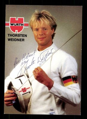 Thorsten Weidner Autogrammkarte Original Signiert Fechten + A 221582