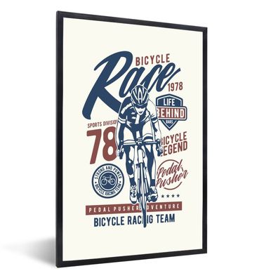 Poster - 60x90 cm - Radsport - Fahrrad - Vintage