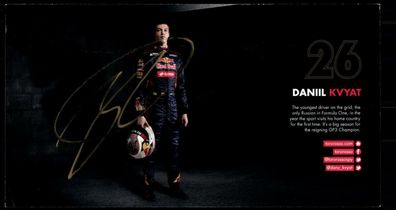Daniil Kvyat Formel 1 2014-2020 Autogrammkarte Original Signiert + G 35220