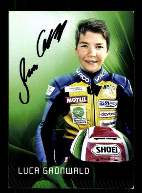 Luca Grünwald Autogrammkarte Original Signiert Motorsport + 221352