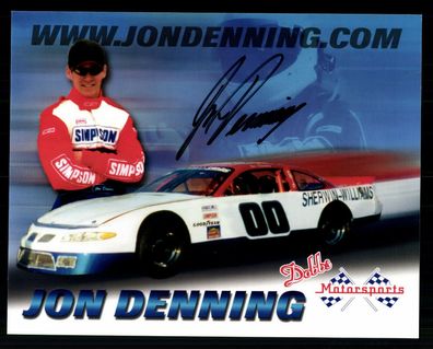 Jon Denning Nascar Fahrer Autogrammkarte Original Sign Motorsport + G 35255