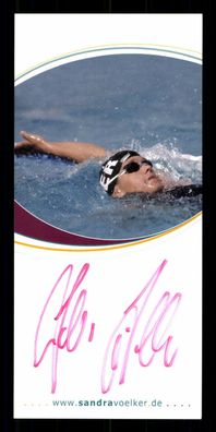Sandra Voelker Autogrammkarte Original Signiert Schwimmen + G 35270