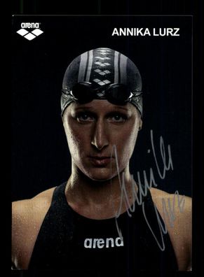 Annika Lurz Autogrammkarte Original Signiert Schwimmen + 221340