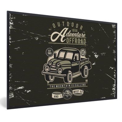 Poster - 120x80 cm - Auto - Oldtimer - Briefe