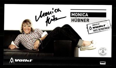 Monica Hübner Autogrrammkarte Original Signiert Ski Alpine + G 35137