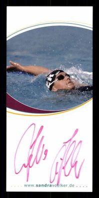 Sandra Voelker Autogrammkarte Original Signiert Schwimmen + G 35271
