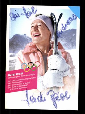 Heidi Biebl Autogrammkarte Original Signiert Ski Alpin + A 221484
