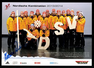 Nordische Kombination Team 2013-14 Autogrammkarte 1x Original Signiert + G 35158