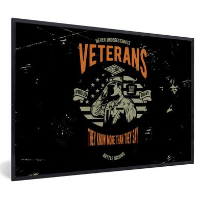 Poster - 90x60 cm - Amerika - Militär - Retro