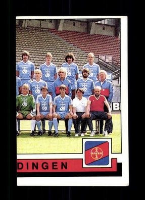 Teil der Mannschaftskarte Bayer Uerdingen Panini Sammelbild 1986 Nr. M 36