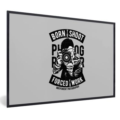 Poster - 30x20 cm - Kamera - Objektiv - Vintage