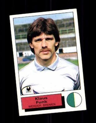 Klaus Funk Werder Bremen Panini Sammelbild 1986 Nr. 20