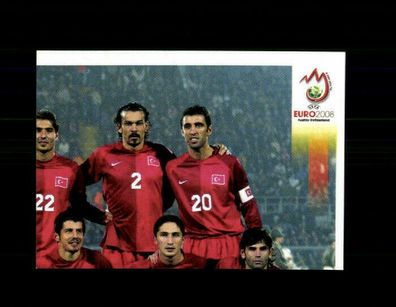 Tei des Mannschaftsbildes Türkei UEFA Euro 2008 Panini Sammelbild Nr. 126
