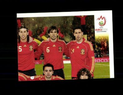 Teil des Mannschaftsbildes Spanien Panini UEFA Euro Sammelbild 2008 Nr. 412
