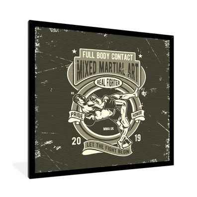 Poster - 40x40 cm - Mancave - Kampfsport - Sport - Vintage
