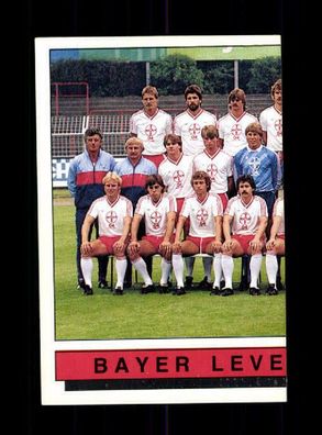 Teil der Mannschaftskarte Bayer Leverkusen Panini Sammelbild 1986 Nr. M 21