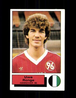 Uwe Ronge Hannover 96 Panini Sammelbild 1986 Nr. 128