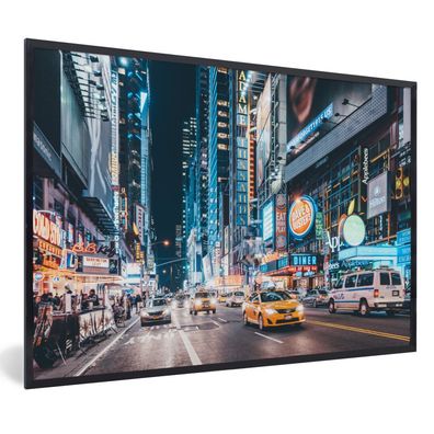 Poster - 120x80 cm - New York - Taxi - Times Square