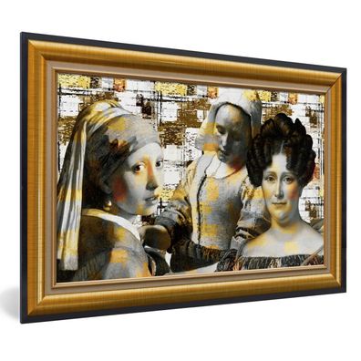Poster - 60x40 cm - Kunst - Alte Meister - Rahmen - Gold