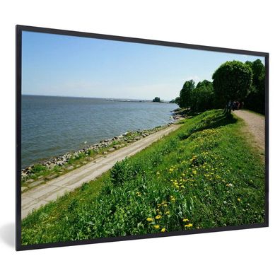 Poster - 90x60 cm - Ostsee - Deich - Skandinavien