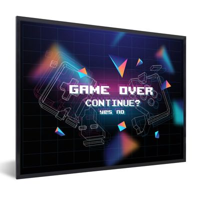 Poster - 40x30 cm - Spiele - Arcade - Game Over