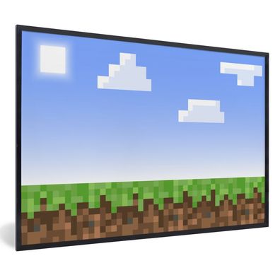Poster - 120x80 cm - Spiele - Pixel