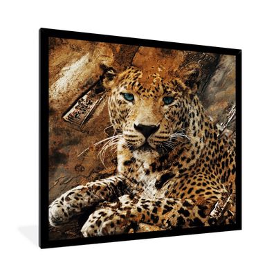Poster - 40x40 cm - Leopard - Tiere - Wild