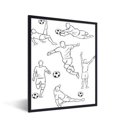 Poster - 40x50 cm - Eine Illustration von Spielern auf verschiedenen Positionen