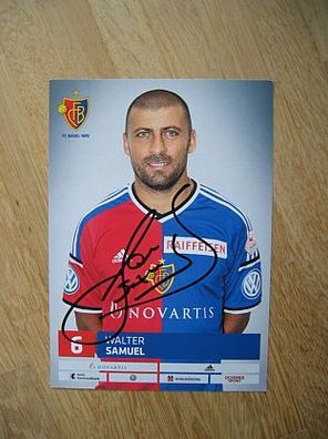 FC Basel Saison 14/15 Walter Samuel - handsigniertes Autogramm!!!
