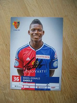 FC Basel Saison 14/15 Breel-Donald Embolo - handsigniertes Autogramm!!!