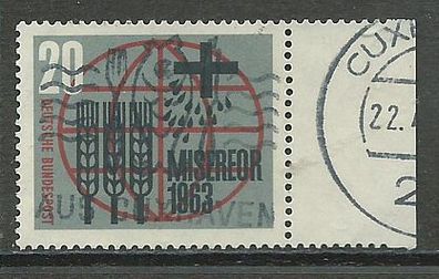 BRD gestempelt Michel-Nummer 391 rechtes Seitenrandstück