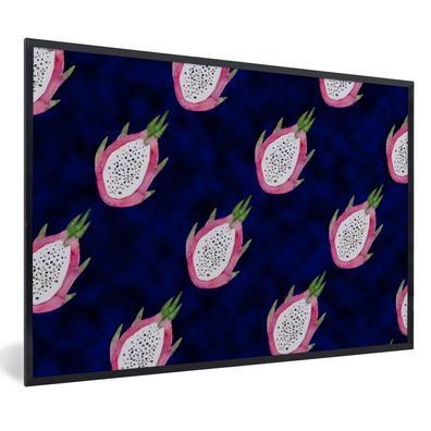 Poster - 30x20 cm - Drachenfrucht - Blau