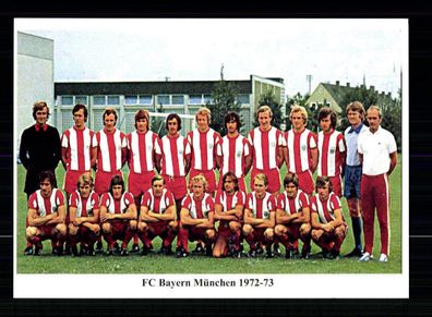 FC Bayern München Mannschaftskarte 1972-73