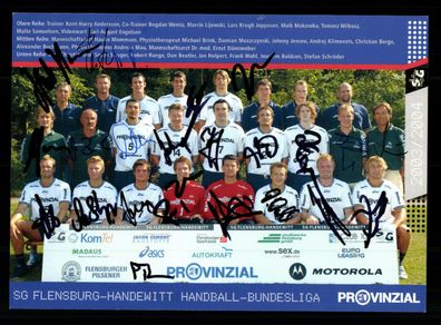 Mannschaftskarte SG Flensburg Handewitt 2003-04 22xOriginal Signiert + G 35770