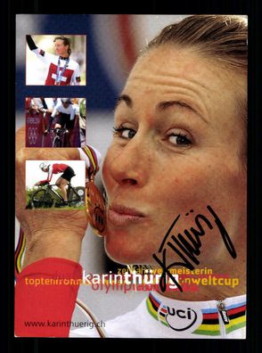 Karin Thuerig Autogrammkarte Original Signiert Radfahren + G 35822