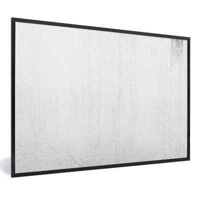 Poster - 60x40 cm - Betonstruktur in Weiß - Schwarz und Weiß