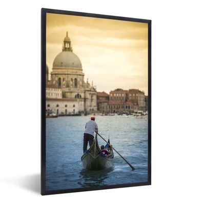 Poster - 40x60 cm - Venedig - Boot - Italien