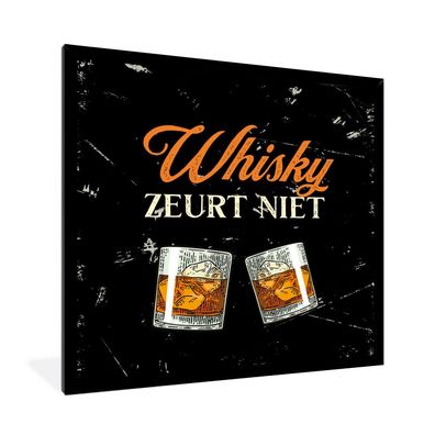 Poster - 40x40 cm - Whisky - Gläser - Jahrgang
