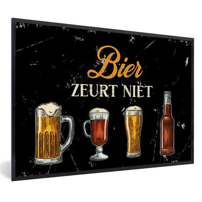 Poster - 90x60 cm - Bier - Sprichwörter Zeichen - Mancave