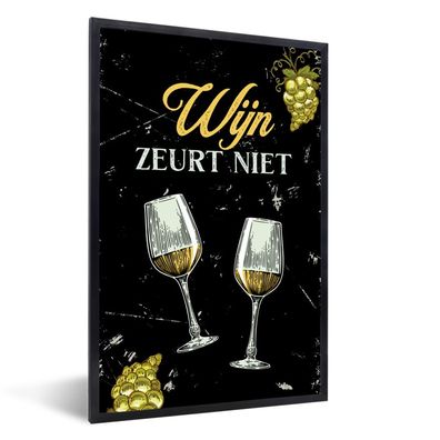 Poster - 20x30 cm - Wein - Weingläser - Jahrgang