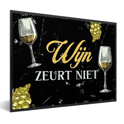 Poster - 40x30 cm - Wein - Weingläser - Sprichwörter