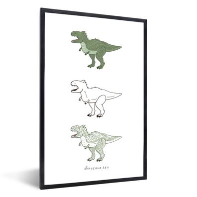 Poster - 80x120 cm - Tyrannosaurus - Kinderzimmer - Dinosaurier