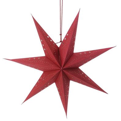 Papier Adventsstern zum Hängen - 60 cm - Faltstern Lampenschirm Weihnachten Deko
