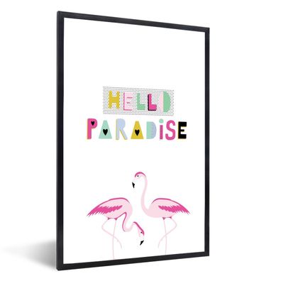 Poster - 80x120 cm - Flamingo - Paradies - Sommer